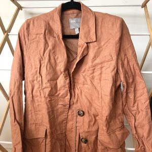 ASOS sand color linen jacket